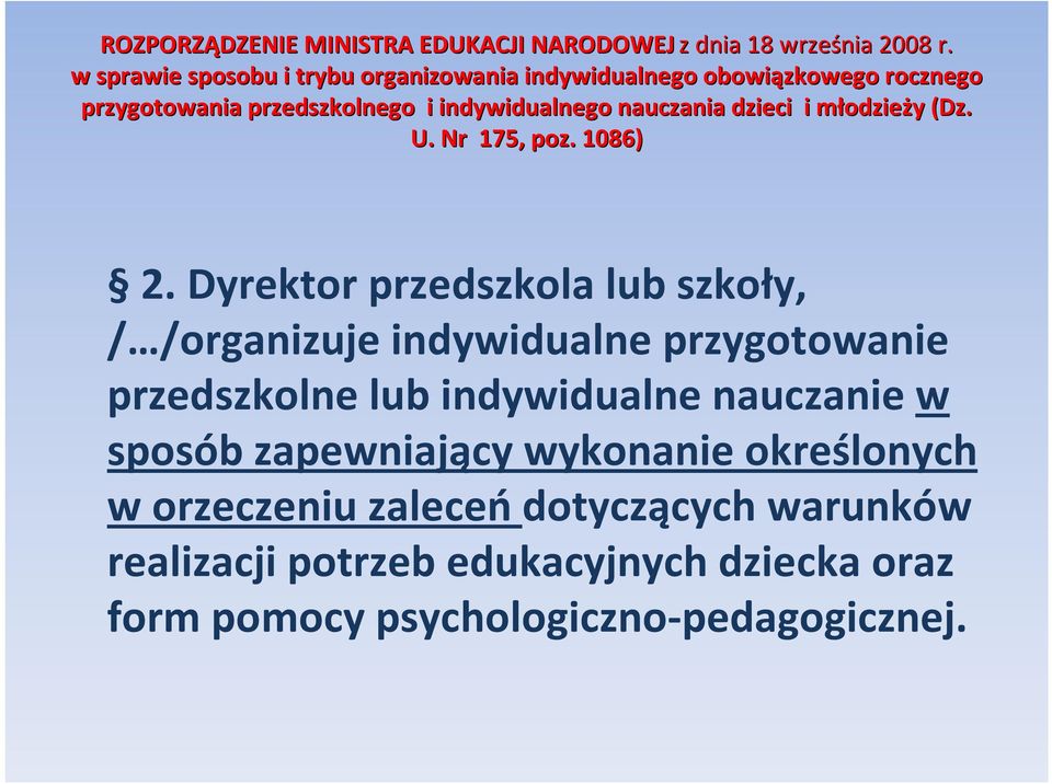 dzieci i młodziem odzieży y (Dz. U. Nr 175, poz. 1086) 2.