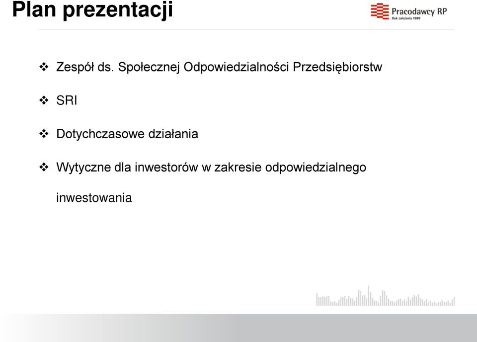 Przedsiębiorstw SRI Dotychczasowe