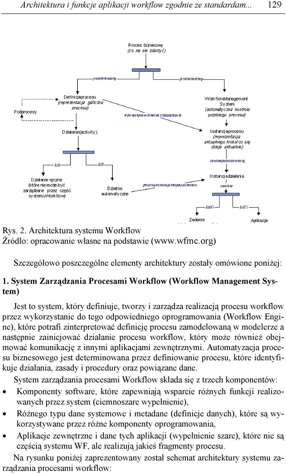 System Zarządzania Procesami Workflow (Workflow Management System) Jest to system, który definiuje, tworzy i zarządza realizacją procesu workflow przez wykorzystanie do tego odpowiedniego