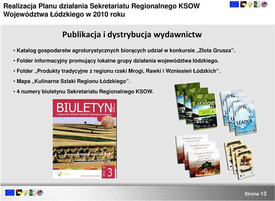 Folder informacyjny promujący lokalne grupy działania województwa łódzkiego.