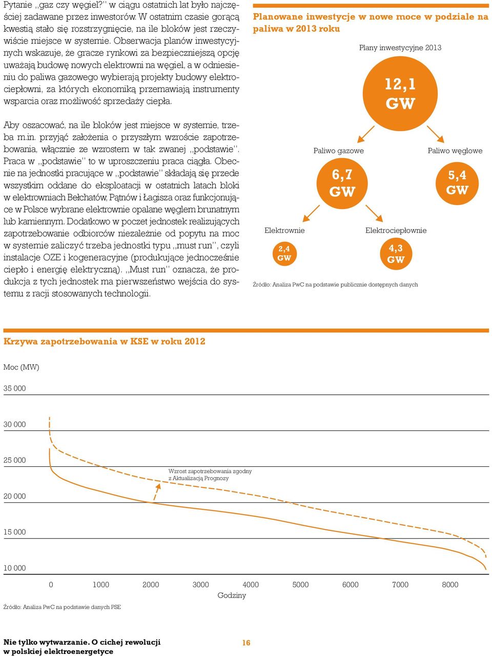 Obserwacja planów inwestycyjnych wskazuje, że gracze rynkowi za bezpieczniejszą opcję uważają budowę nowych elektrowni na węgiel, a w odniesieniu do paliwa gazowego wybierają projekty budowy