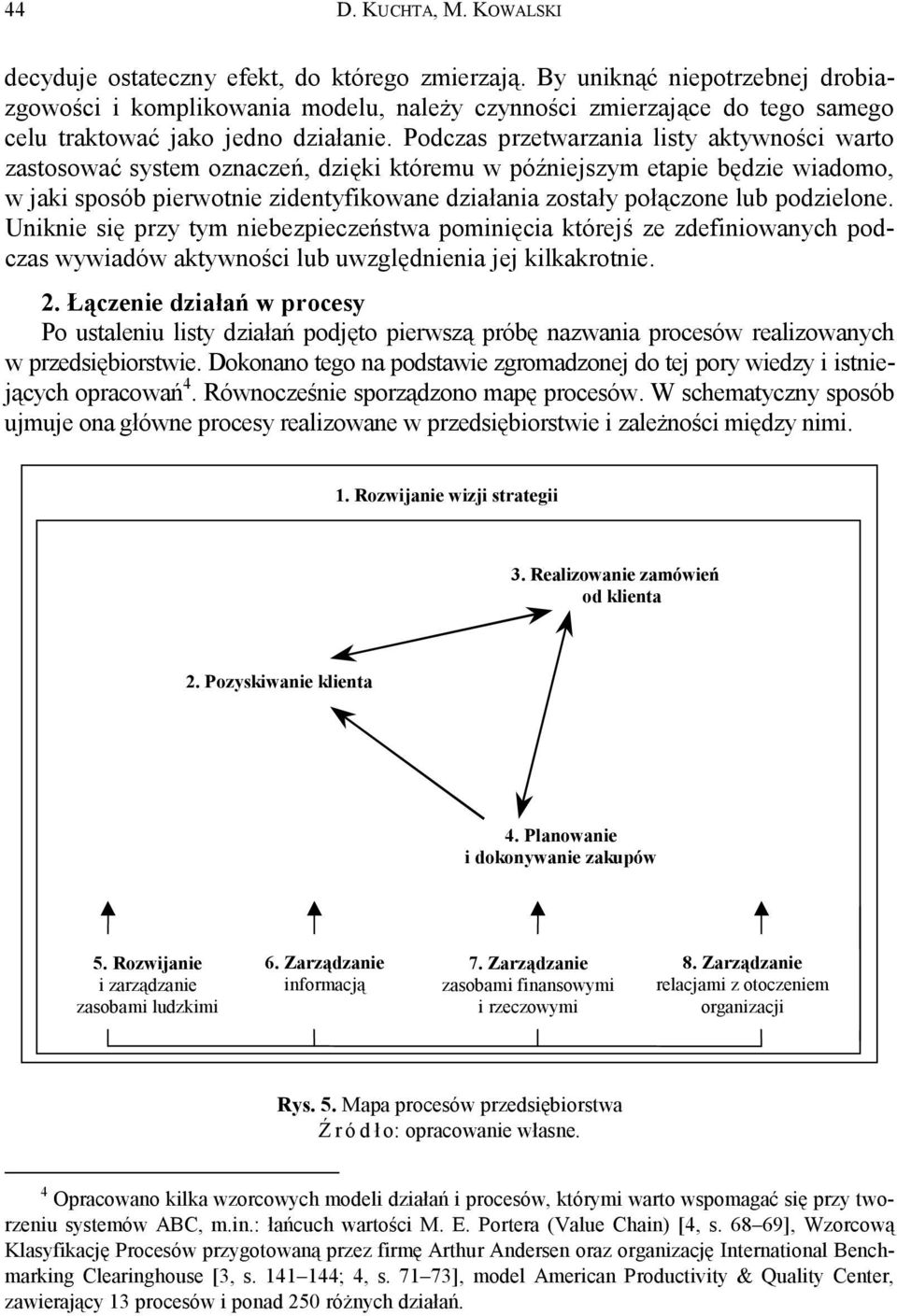 Podczas przetwarzania listy aktywności warto zastosować system oznaczeń, dzięki któremu w późniejszym etapie będzie wiadomo, w jaki sposób pierwotnie zidentyfikowane działania zostały połączone lub