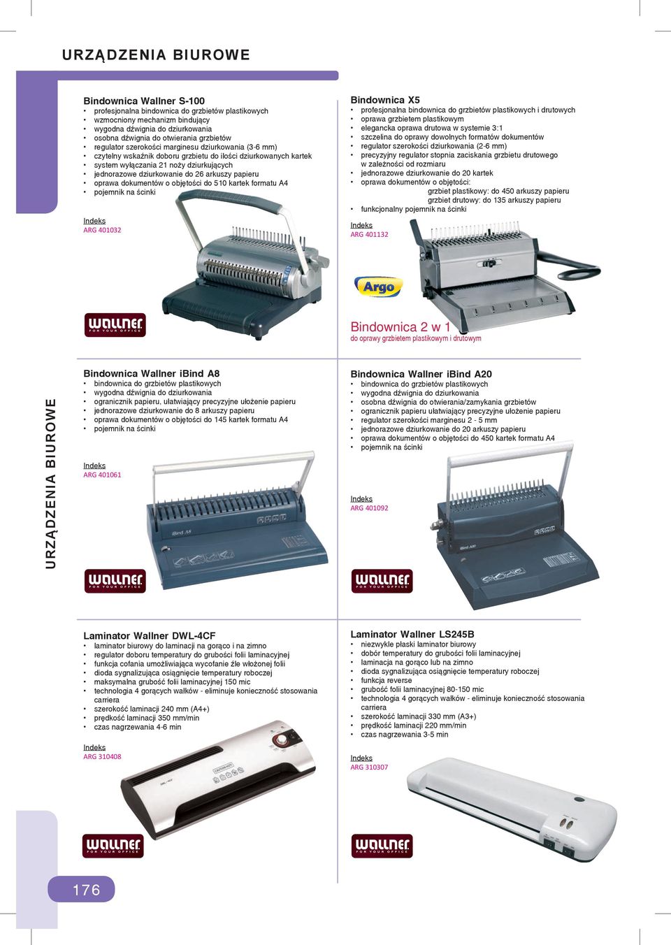 oprawa dokumentów o objętości do 510 kartek formatu A4 pojemnik na ścinki ARG 401032 Bindownica X5 profesjonalna bindownica do grzbietów plastikowych i drutowych oprawa grzbietem plastikowym