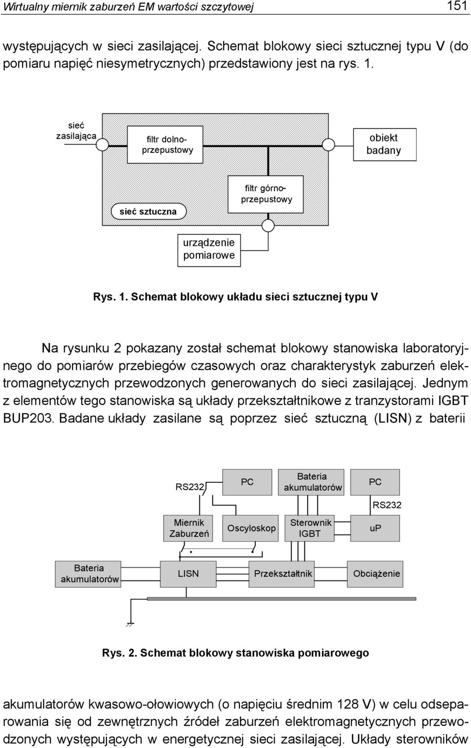 elektromagnetycznych przewodzonych generowanych do sieci zasilającej. Jednym z elementów tego stanowiska są układy przekształtnikowe z tranzystorami IGBT BUP203.