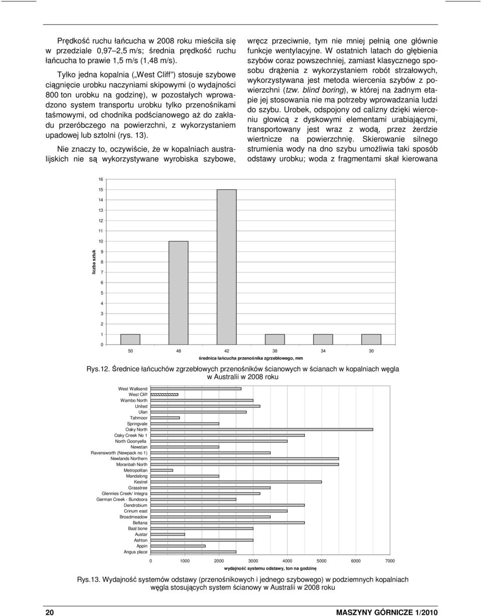 przenośnikami taśmowymi, od chodnika podścianowego aŝ do zakładu przeróbczego na powierzchni, z wykorzystaniem upadowej lub sztolni (rys. 13).