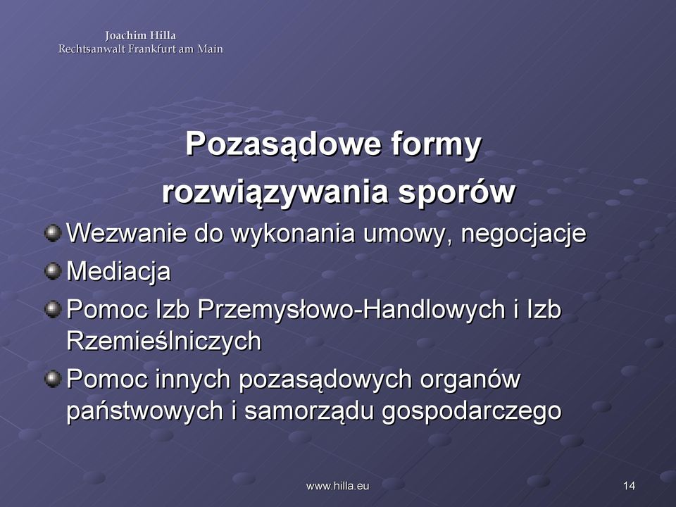 Mediacja Pomoc Izb Przemysłowo-Handlowych i Izb Rzemieślniczych