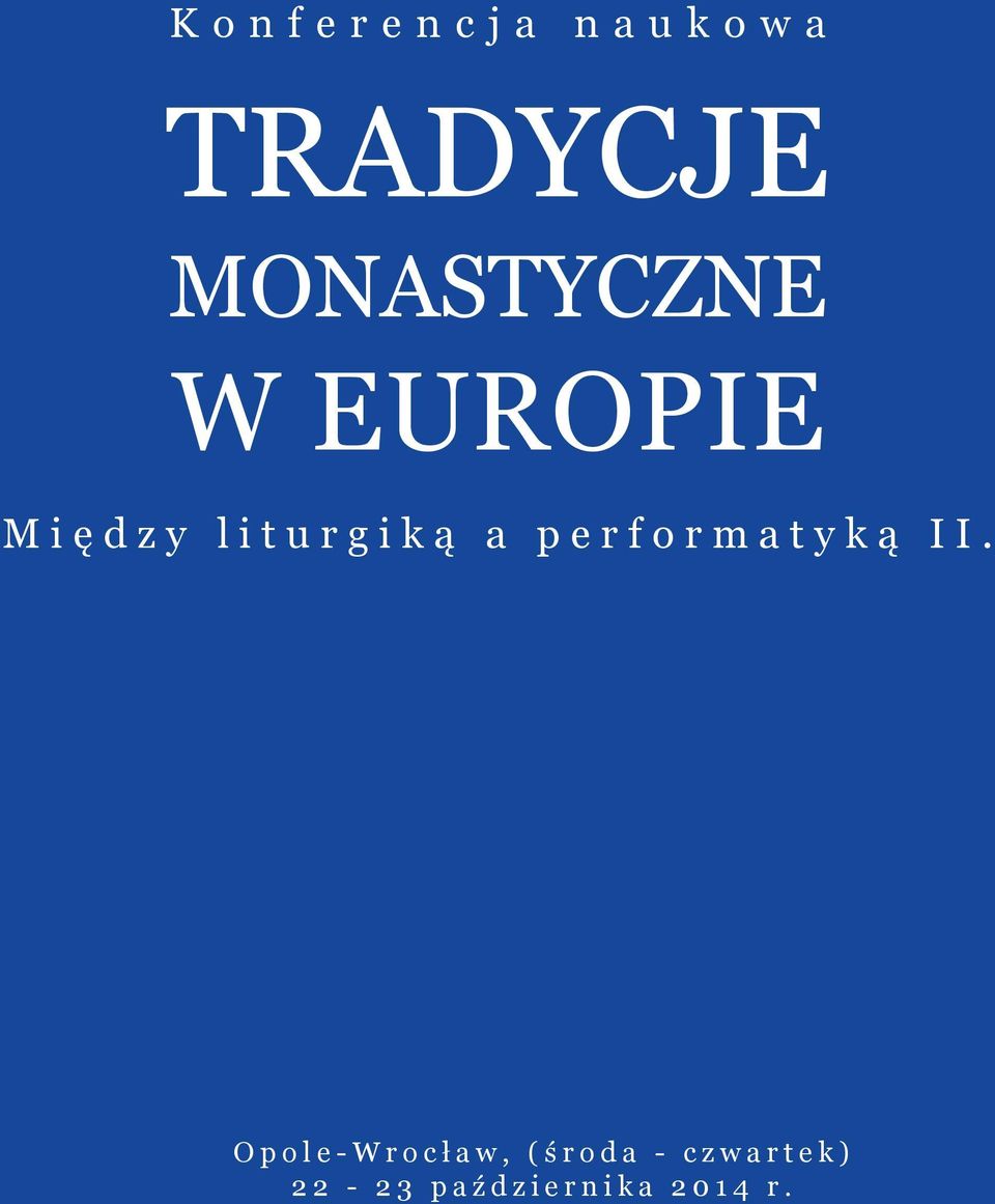 liturgiką a performatyką II.