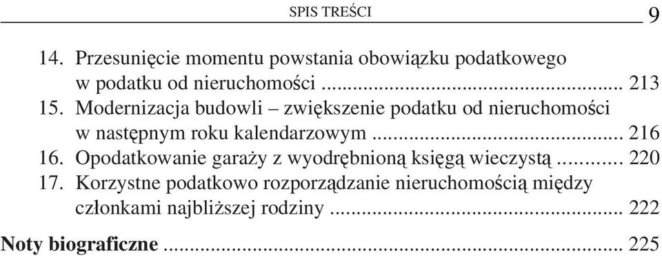 Modernizacja budowli zwiększenie podatku od nieruchomości w następnym roku kalendarzowym... 216 16.