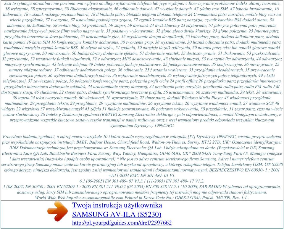 ladowanie, 18 wskanik niskiego poziomu baterii, 18 d blokada patrz, blokada telefonu blokada telefonu 24 Communities patrz narzdzie, mobile blog czas na wiecie przegldanie, 57 tworzenie, 57