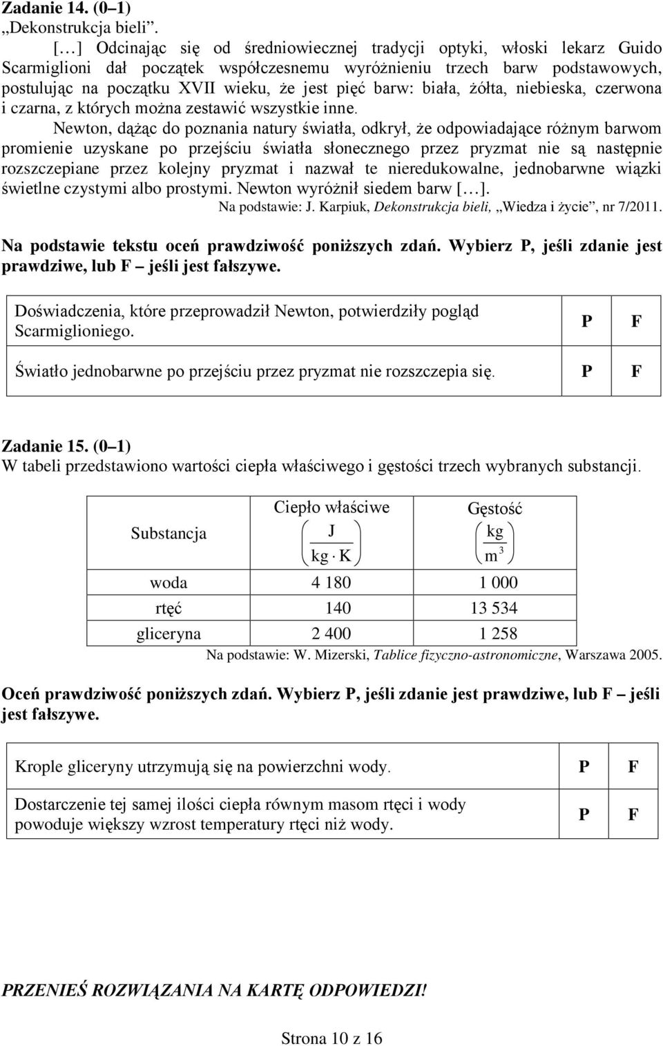 barw: biała, żółta, niebieska, czerwona i czarna, z których można zestawić wszystkie inne.