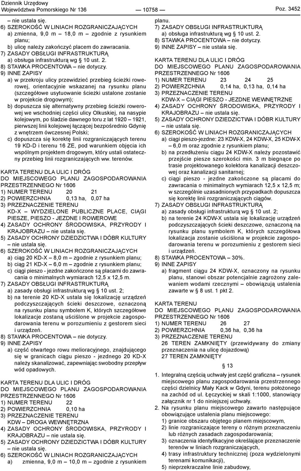 7) ZASADY OBSŁUGI INFRASTRUKTURĄ a) obsługa infrastrukturą wg 0 ust. 2. 8) STAWKA PROCENTOWA nie dotyczy.