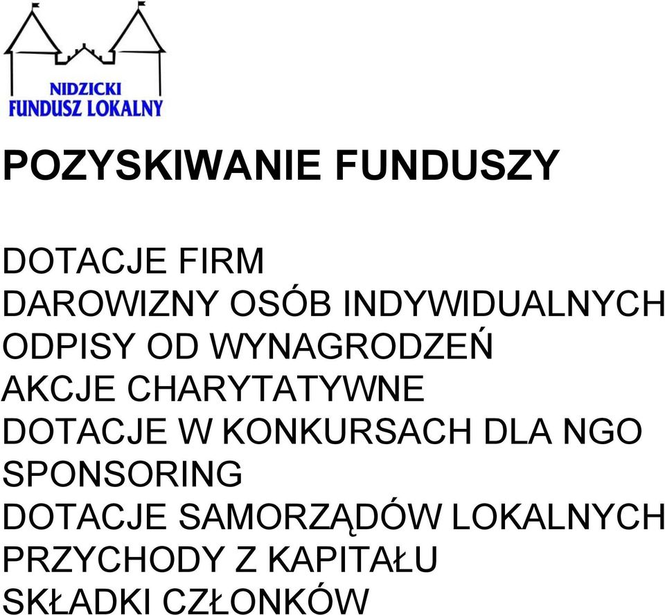 CHARYTATYWNE DOTACJE W KONKURSACH DLA NGO SPONSORING