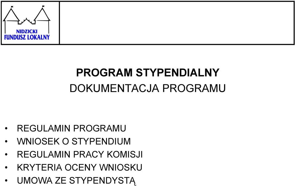 STYPENDIUM REGULAMIN PRACY KOMISJI