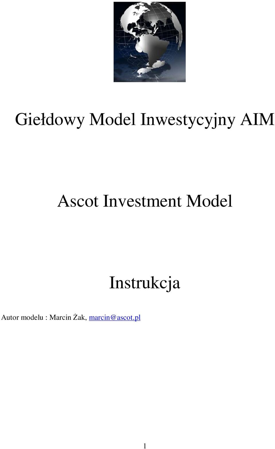 Instrukcja Autor modelu :