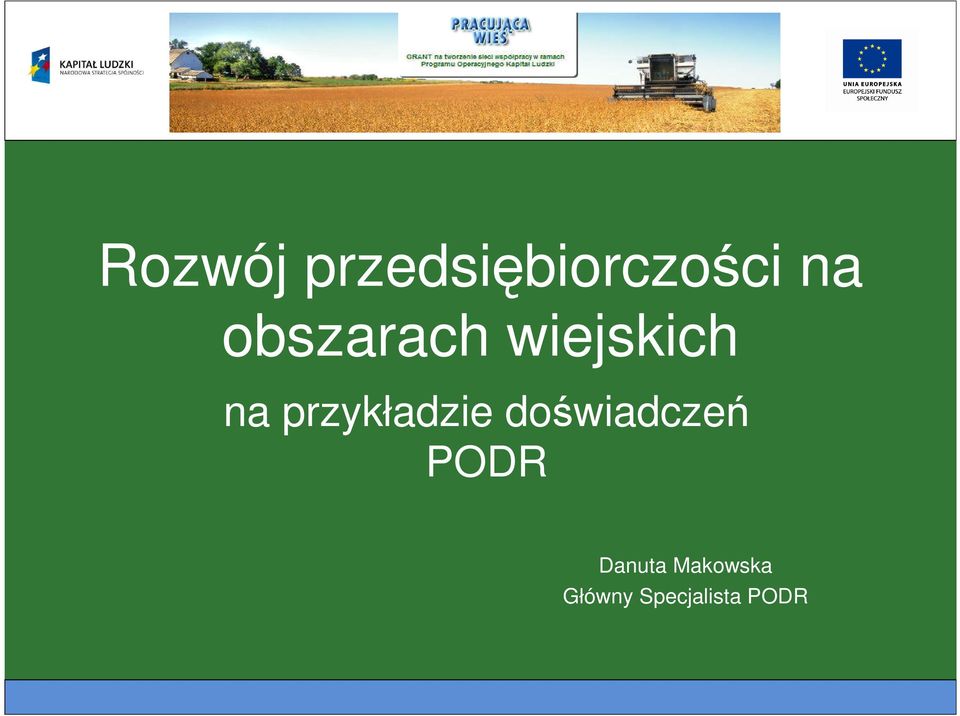 przykładzie doświadczeń PODR