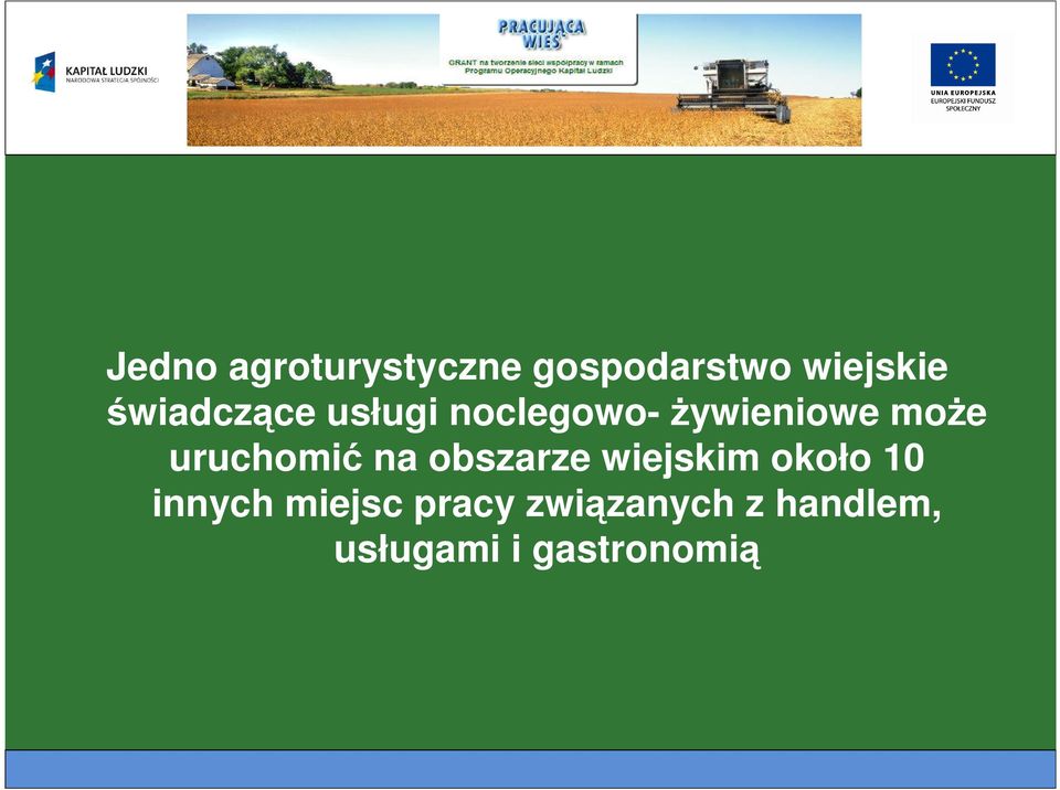 uruchomić na obszarze wiejskim około 10 innych