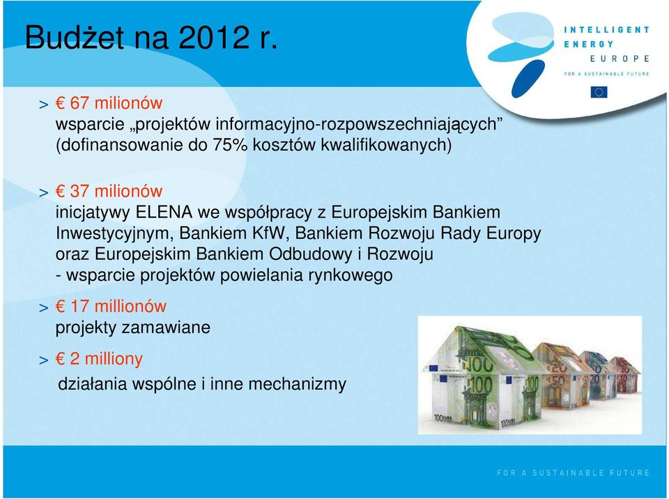 kwalifikowanych) > 37 milionów inicjatywy ELENA we współpracy z Europejskim Bankiem Inwestycyjnym,