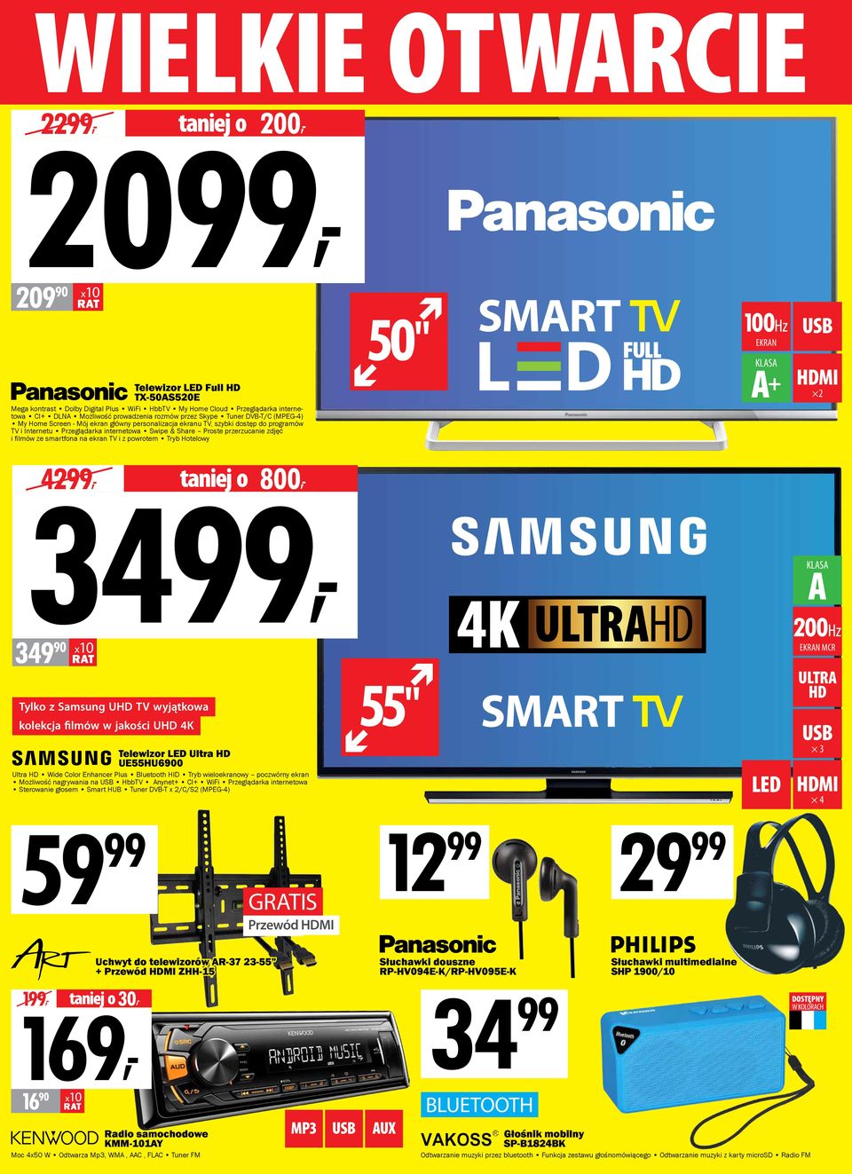 Proste przerzucanie zdjęć i filmów ze smartfona na ekran TV i z powrotem Tryb Hotelowy A + 2 42, 800, 34, A 349 90 200Hz EKRAN MCR Tylko z Samsung UHD TV wyjątkowa kolekcja filmów w jakości UHD 4K