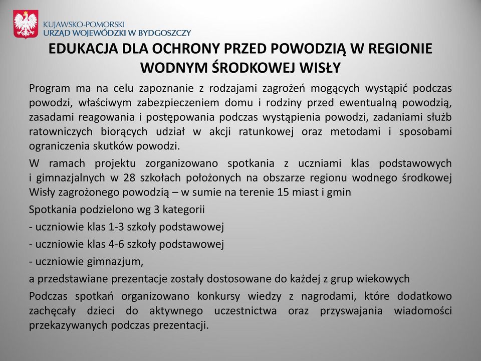 skutków powodzi.