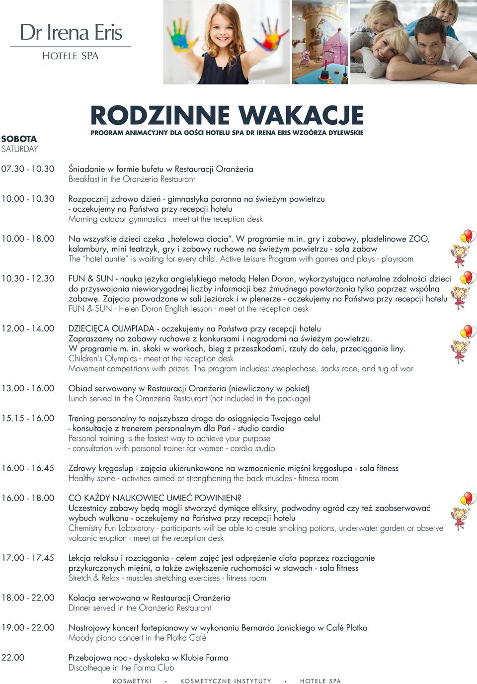 The program includes: steeplechase, sacks race, and tug of war 15.15-16.00 Trening personalny to najszybsza droga do osiągnięcia Twojego celu!