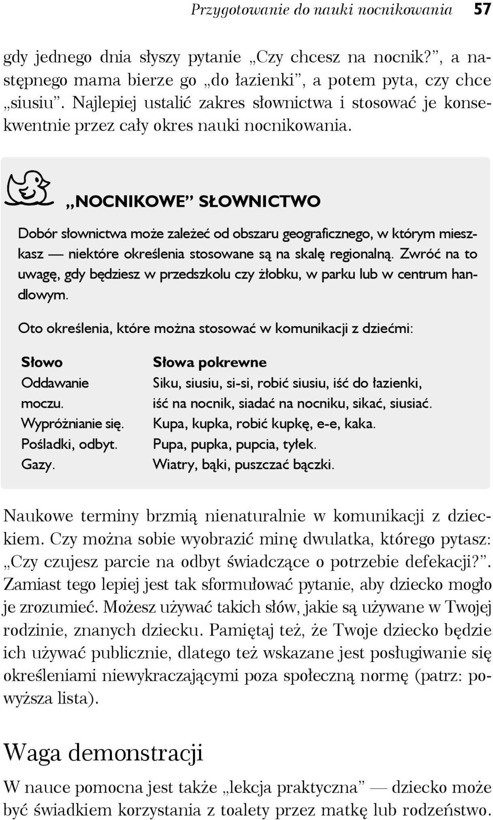 NOCNIKOWE SŁOWNICTWO Dobór słownictwa może zależeć od obszaru geograficznego, w którym mieszkasz niektóre określenia stosowane są na skalę regionalną.