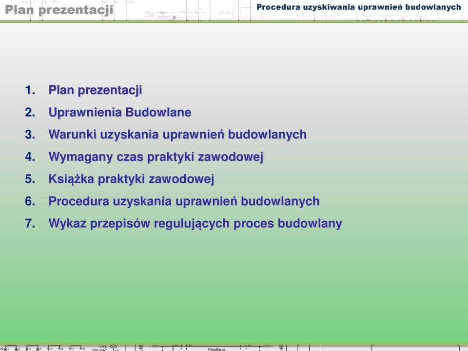 Warunki uzyskania uprawnień budowlanych 4.