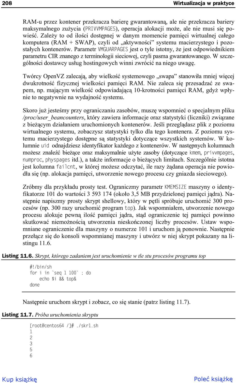 Parametr VMGUARPAGES jest o tyle istotny, e jest odpowiednikiem parametru CIR znanego z terminologii sieciowej, czyli pasma gwarantowanego.