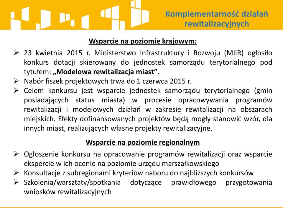 Nabór fiszek projektowych trwa do 1 czerwca 2015 r.