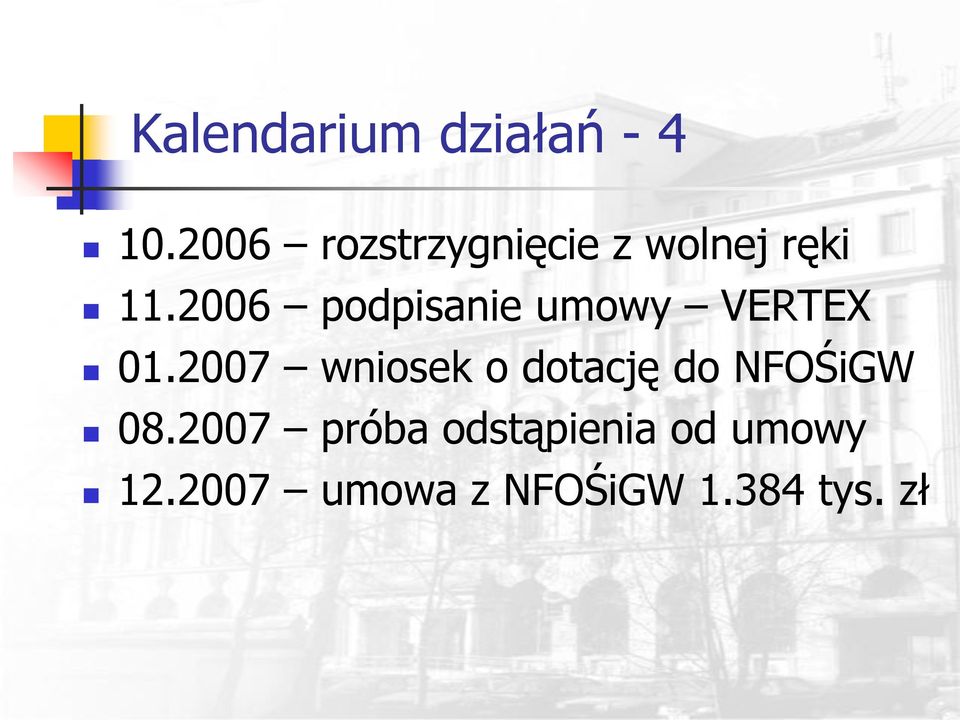 2006 podpisanie umowy VERTEX 01.