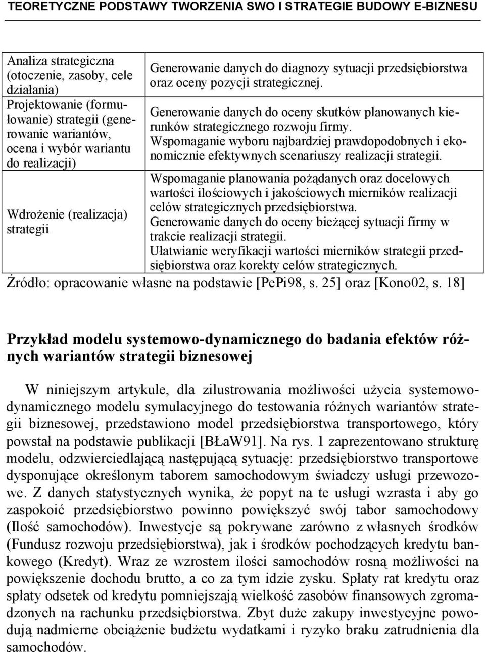 Generowanie danych do oceny skutków planowanych kierunków strategicznego rozwoju firmy. Wspomaganie wyboru najbardziej prawdopodobnych i ekonomicznie efektywnych scenariuszy realizacji strategii.