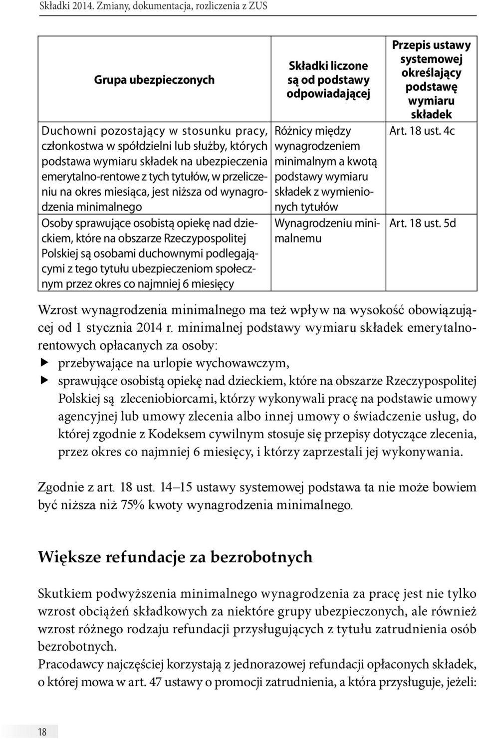 których wynagrodzeniem podstawa wymiaru składek na ubezpieczenia minimalnym a kwotą emerytalno-rentowe z tych tytułów, w przeliczeniu na okres miesiąca, jest niższa od wynagro- składek z wymienio-