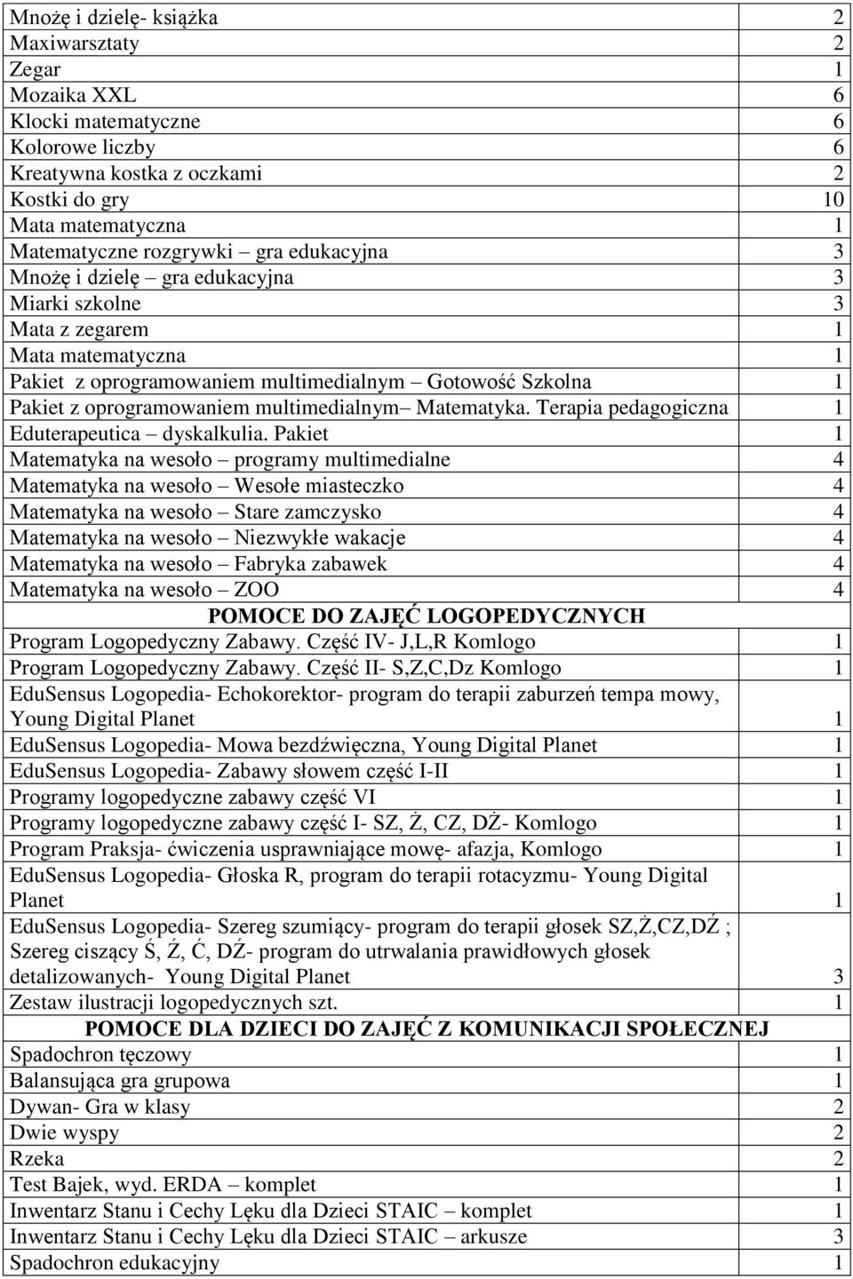 Terapia pedagogiczna 1 Eduterapeutica dyskalkulia.