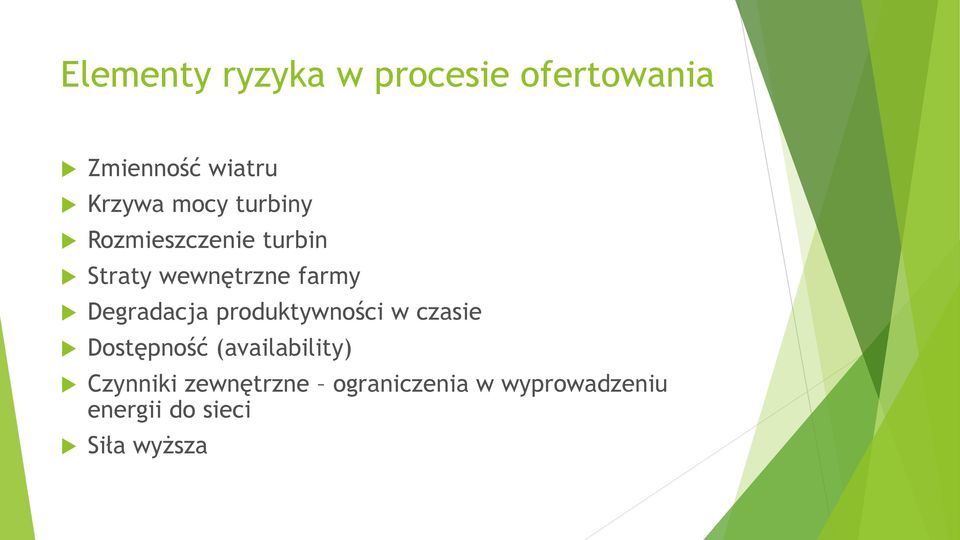 Degradacja produktywności w czasie Dostępność (availability)