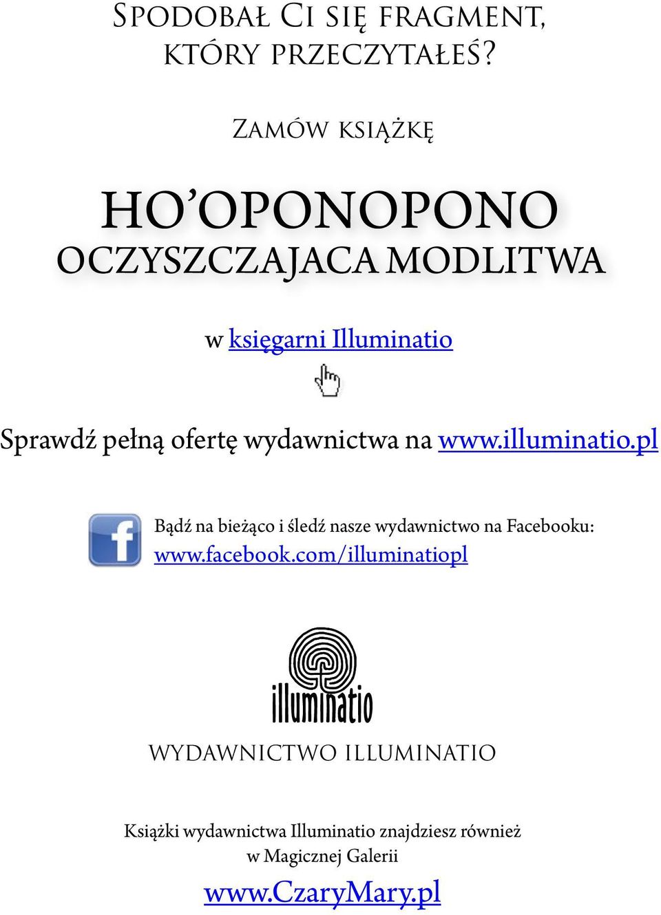 ofertę wydawnictwa na www.illuminatio.