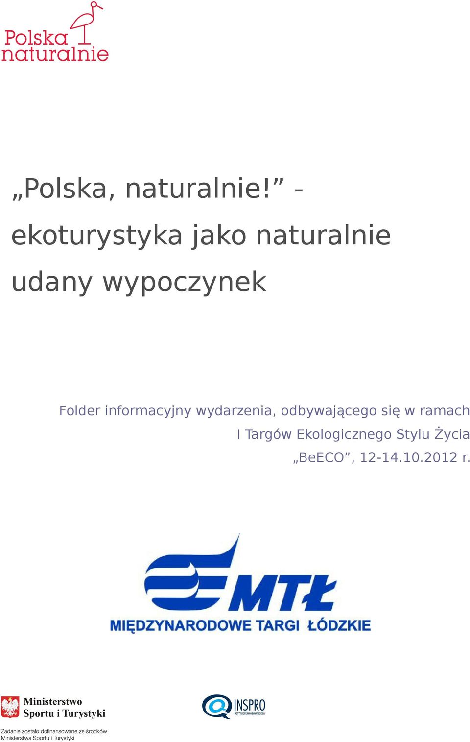 wypoczynek Folder informacyjny wydarzenia,