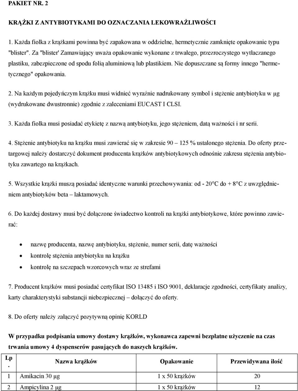 Nie dopuszczane są formy innego "hermetycznego" opakowania. 2.