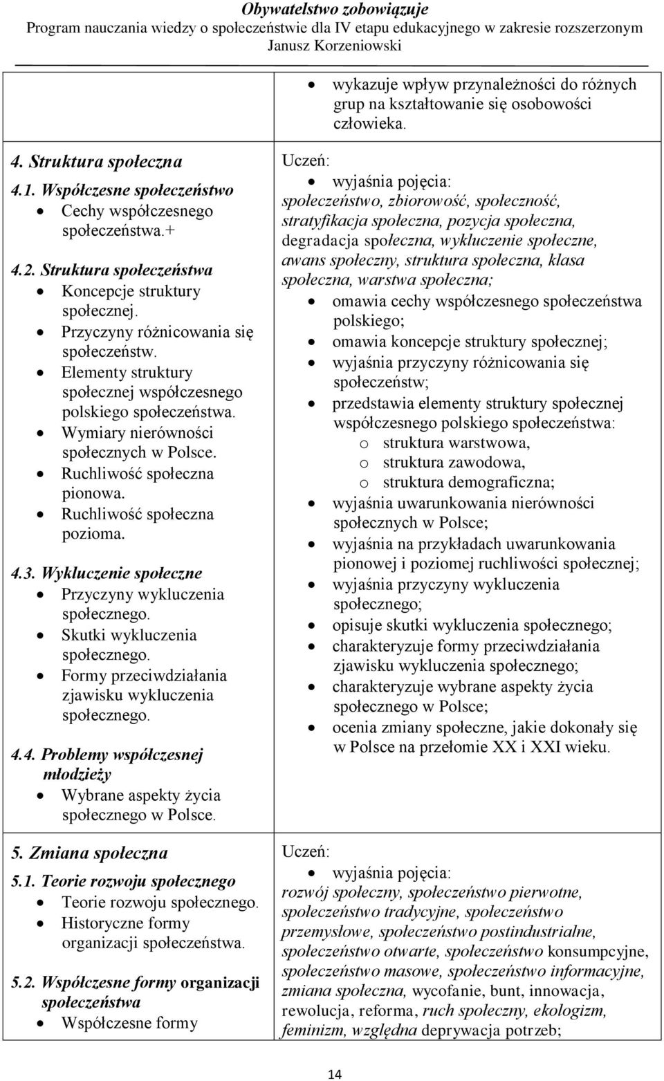 Wymiary nierówności społecznych w Polsce. Ruchliwość społeczna pionowa. Ruchliwość społeczna pozioma. 4.3. Wykluczenie społeczne Przyczyny wykluczenia społecznego. Skutki wykluczenia społecznego.