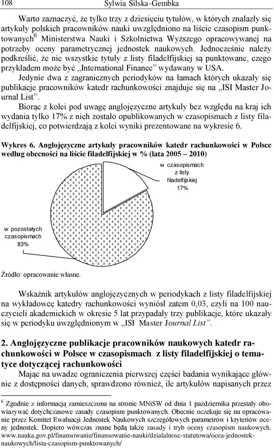 Jednocześnie należy podkreślić, że nie wszystkie tytuły z listy filadelfijskiej są punktowane, czego przykładem może być International Finance wydawany w USA.