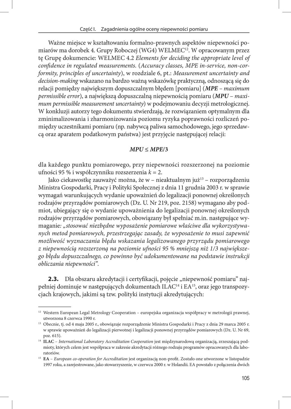 (Accuracy classes, MPE in-service, non-corformity, principles of uncertainty), w rozdziale 6, pt.