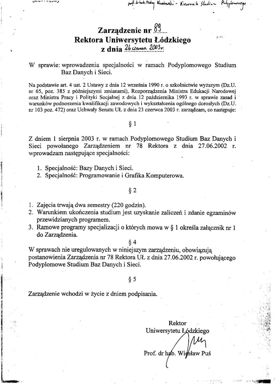 Rozporządzenia Ministra Edukacji Narodowej oraz Ministra Pracy i Polityki Socjalnej z dnia 12 października 1993 r.
