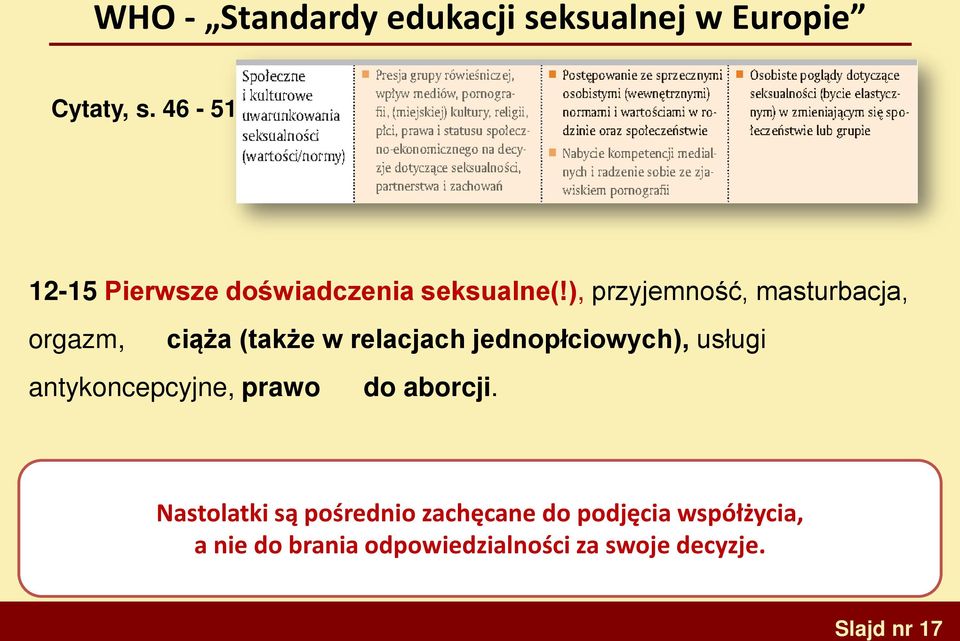 ), przyjemność, masturbacja, orgazm, ciąża (także w relacjach jednopłciowych), usługi