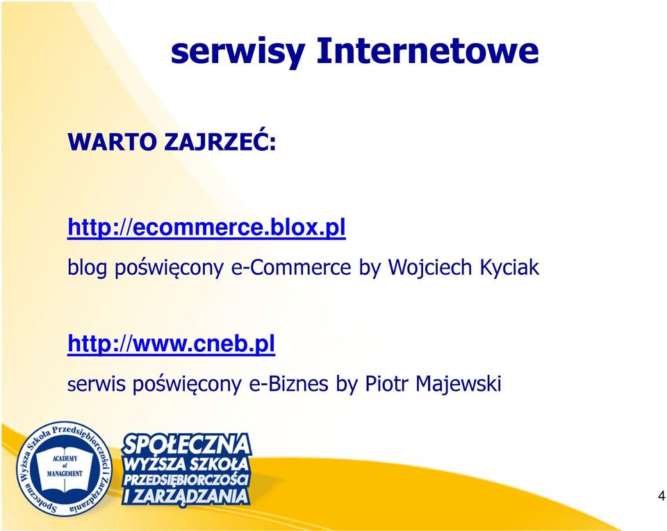 pl blog poświęcony e-commerce by Wojciech