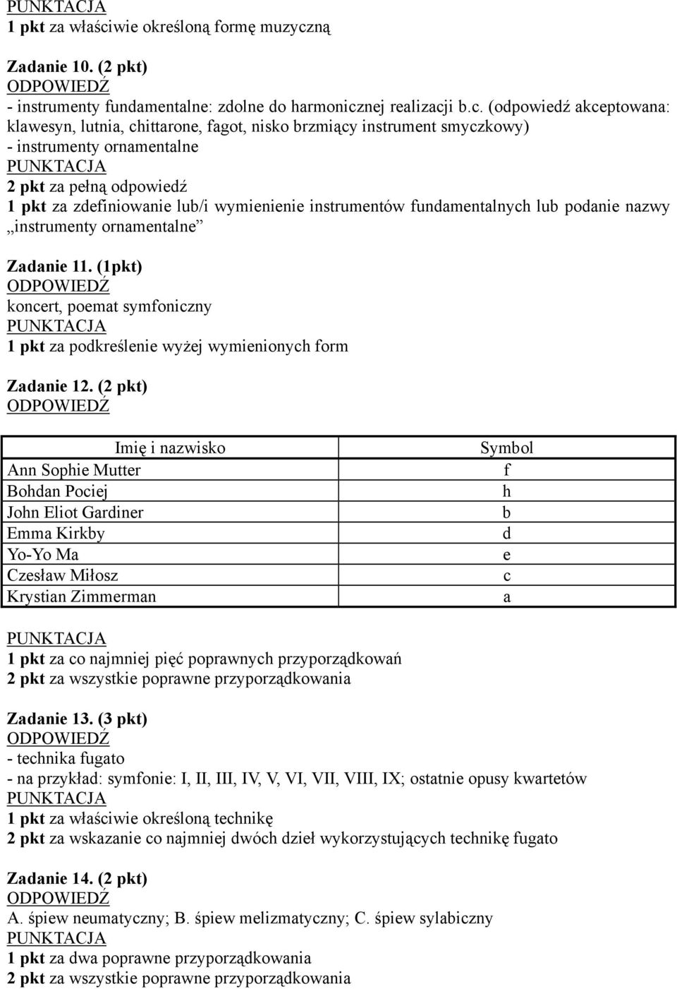 ną Zadanie 10. (2 pkt) - instrumenty fundamentalne: zdolne do harmonicz