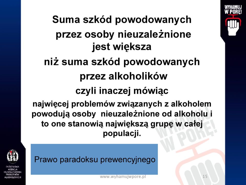 związanych z alkoholem powodują osoby nieuzależnione od alkoholu i to one