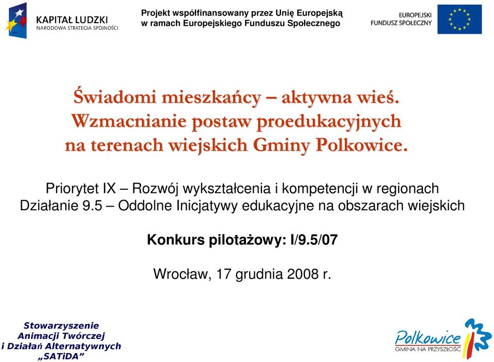 regionach Działanie 9.