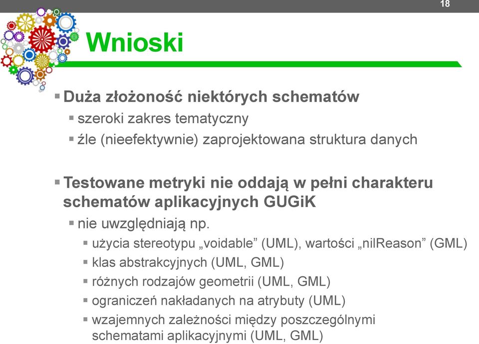 użycia stereotypu voidable (UML), wartości nilreason (GML) klas abstrakcyjnych (UML, GML) różnych rodzajów geometrii