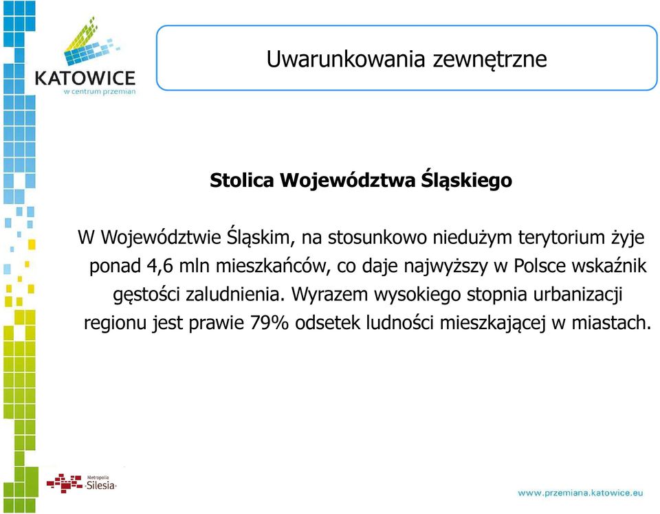 co daje najwyższy w Polsce wskaźnik gęstości zaludnienia.