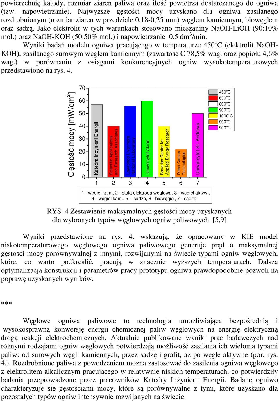 Jako elektrolit w tych warunkach stosowano mieszaniny NaOH-LiOH (90:10% mol.) oraz NaOH-KOH (50:50% mol.) i napowietrzanie 0,5 dm 3 /min.