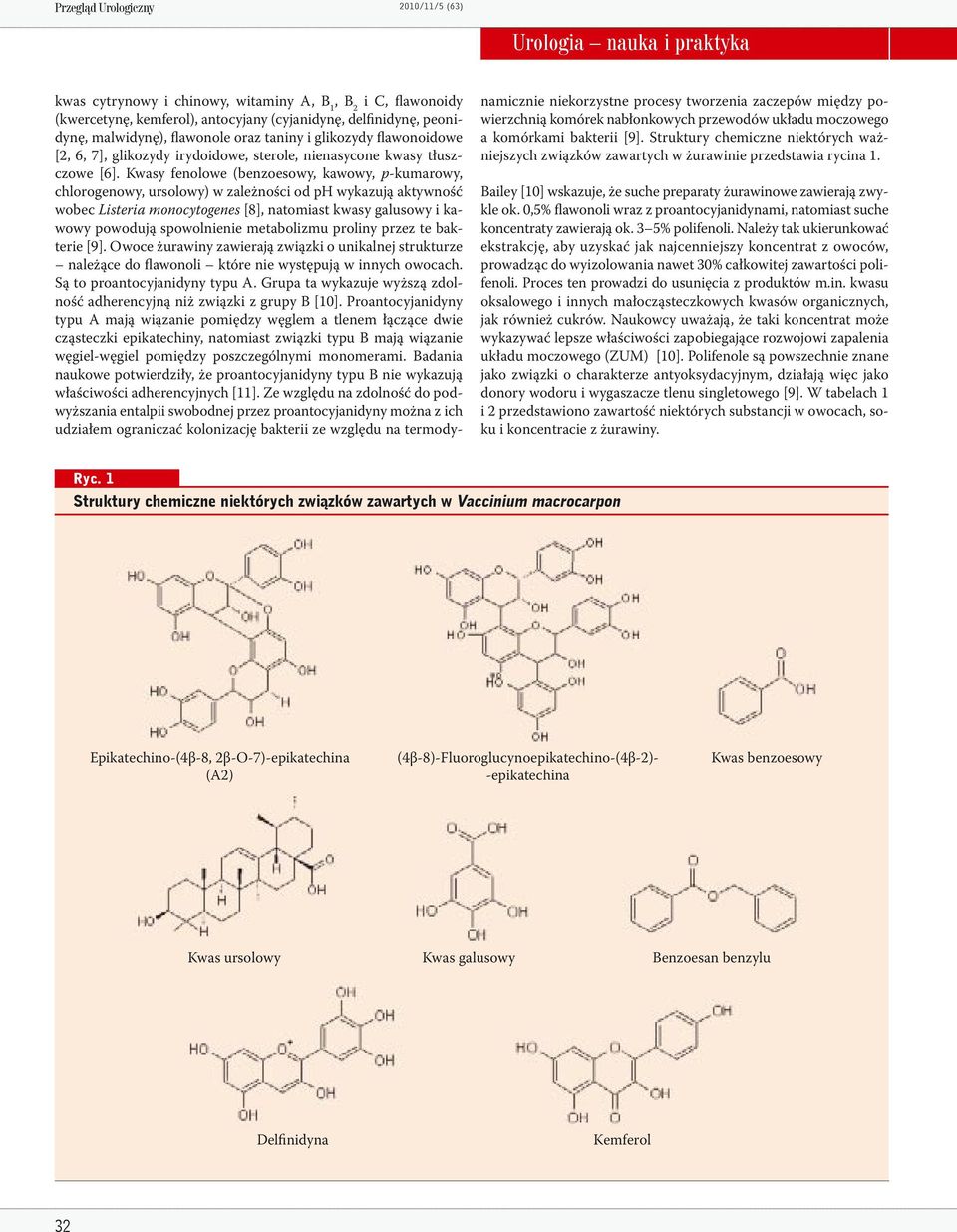 Kwasy fenolowe (benzoesowy, kawowy, p-kumarowy, chlorogenowy, ursolowy) w zależności od ph wykazują aktywność wobec Listeria monocytogenes [8], natomiast kwasy galusowy i kawowy powodują spowolnienie