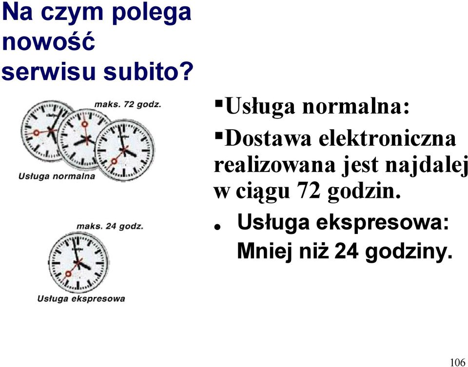 realizowana jest najdalej w ciągu 72